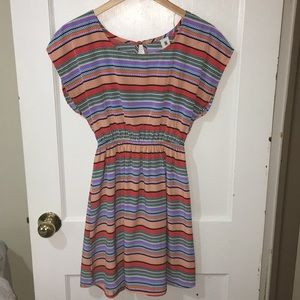 Multi Colored open backed Dress size Large??
